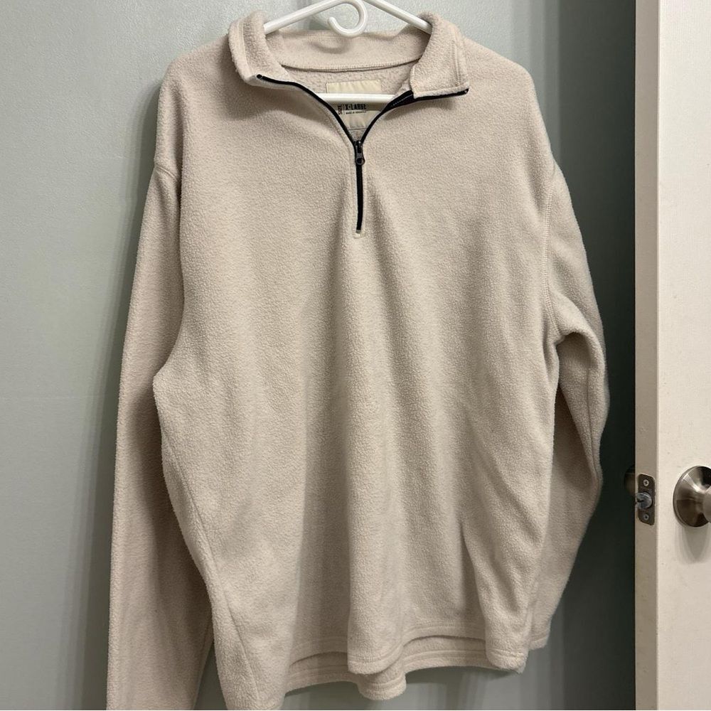 Old Navy Cream quarter zip sweater #quarterzip size XL